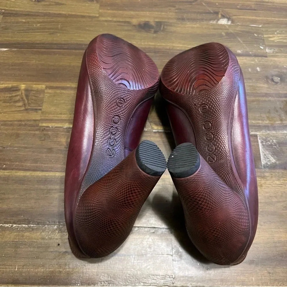 Ecco sculptured 75 bordeaux heels 41 Loafer Wine Burgundy - Picture 7 of 9